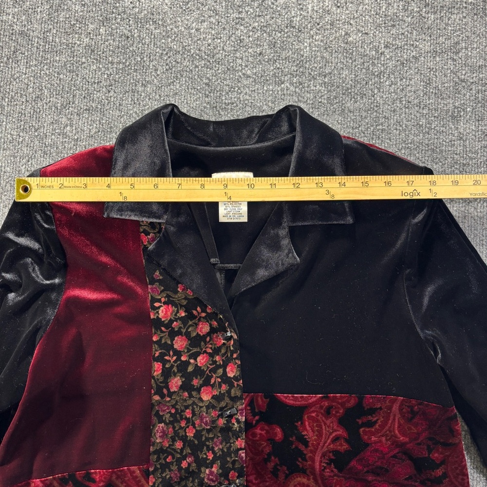 Women's Black And Red Patchwork Jacket - image 7